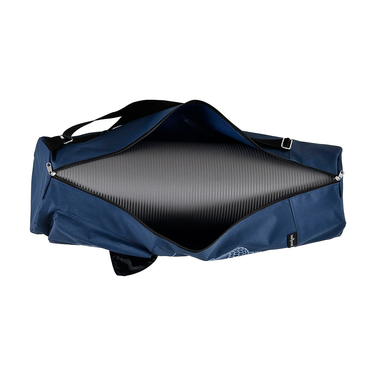 Soul Smart Buddha Printed Yoga Bag (Size 70x20 cm) - Navy & Light Blue