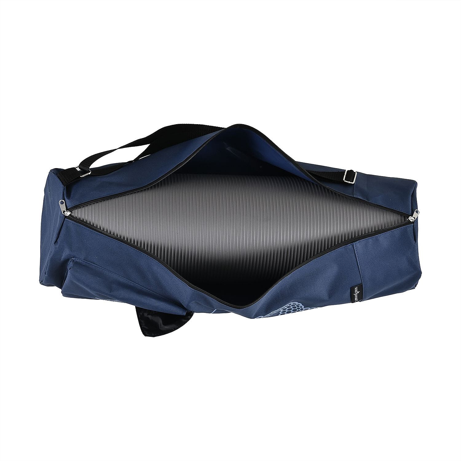 Soul Smart Buddha Printed Yoga Bag (Size 70x20 cm) - Navy & Light Blue