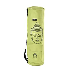 Soul Smart Buddha Printed Yoga Bag (Size 70x20 cm) - Green & Grey