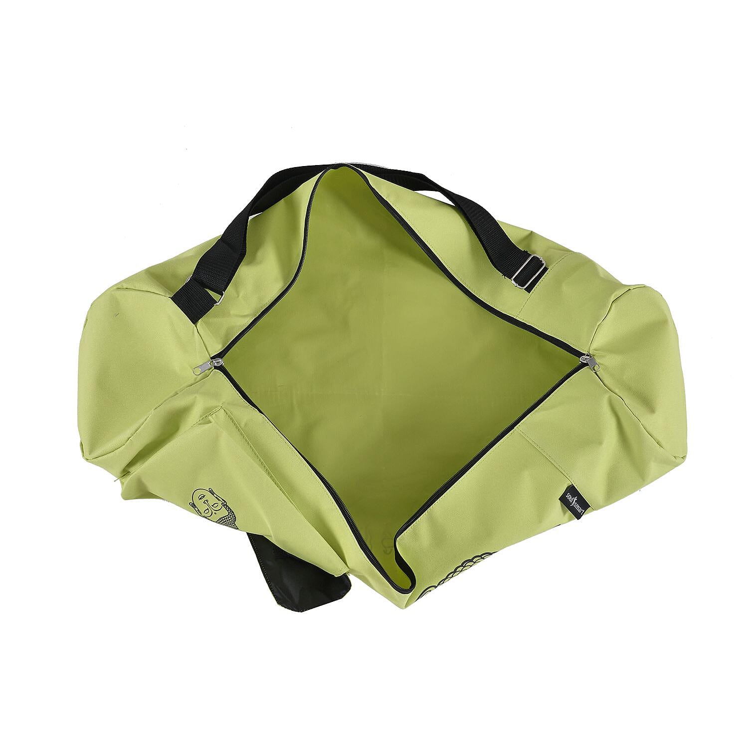 Soul Smart Buddha Printed Yoga Bag (Size 70x20 cm) - Green & Grey
