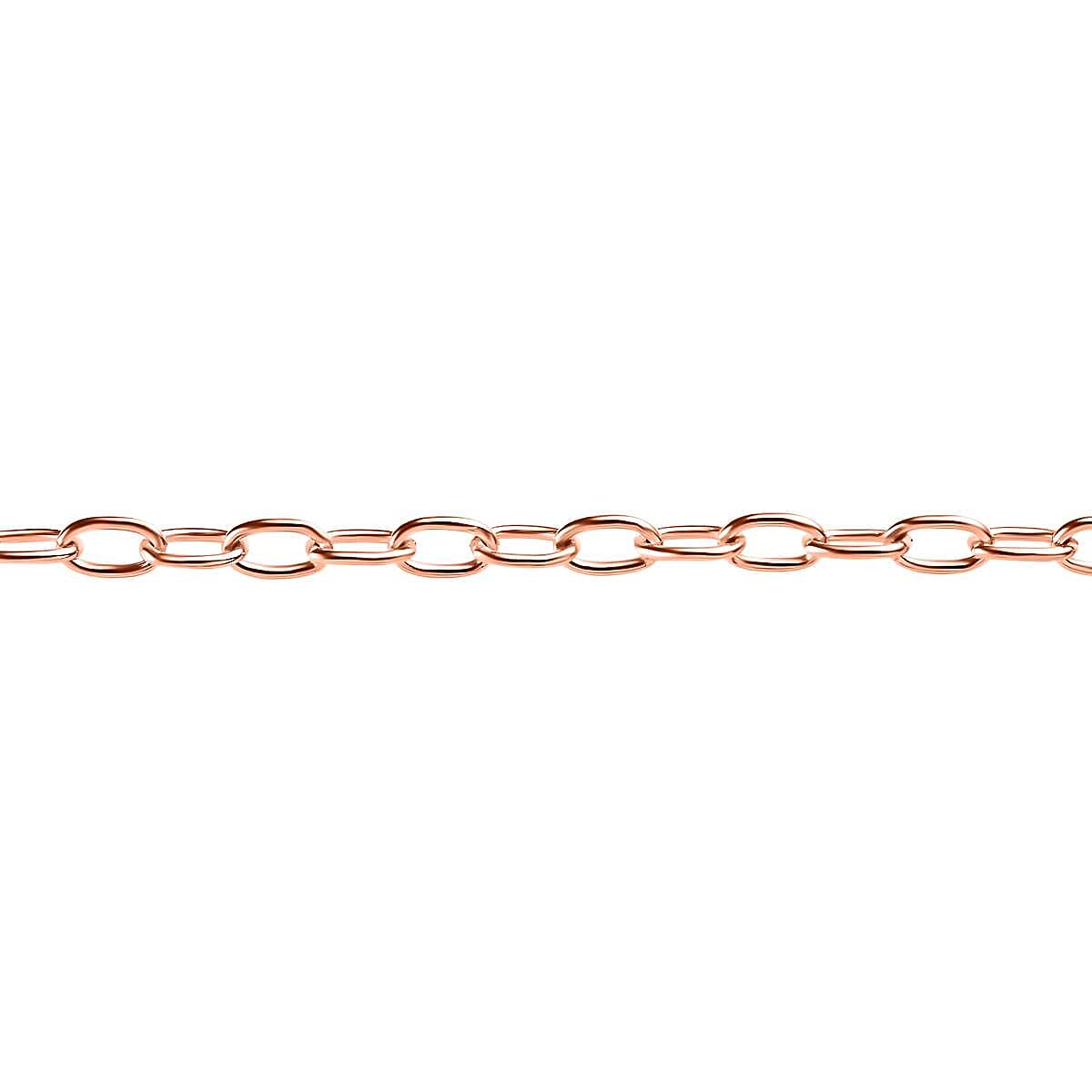 Zimbaprase Necklace (Size - 20) in 18K Rose Gold Vermeil Sterling Silver 5.33 Ct
