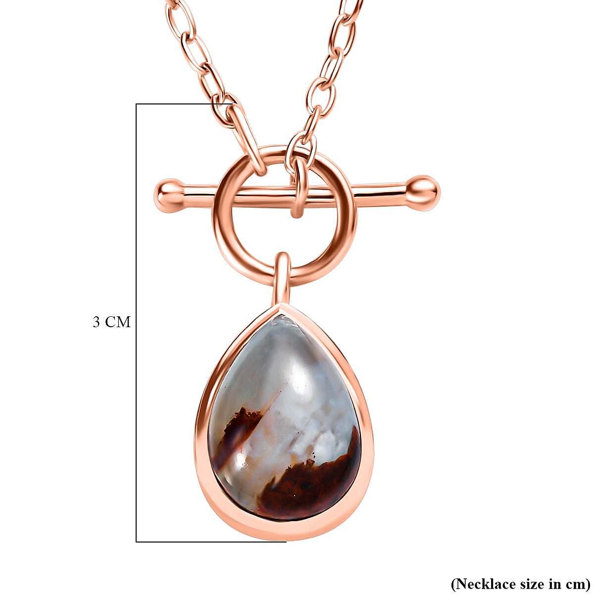 Zimbaprase Necklace (Size - 20) in 18K Rose Gold Vermeil Sterling Silver 5.33 Ct