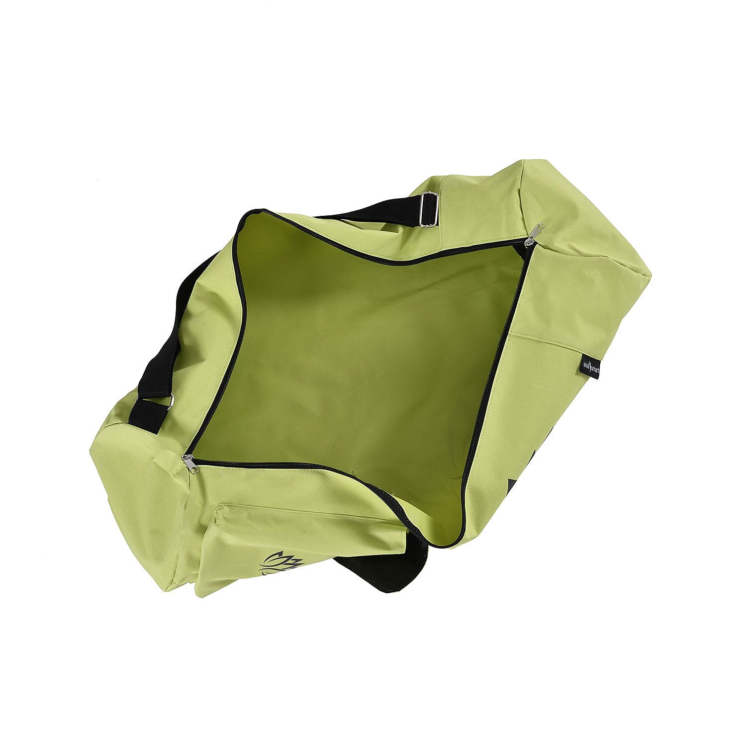 Soul Smart Lotus Printed Yoga Bag (Size 70x20 cm) - Green & Grey