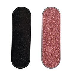 Set of 2 Adjustable Flexible Finger Grip for Mobile - Shining Black - Leopard