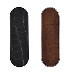 Set of 2 Adjustable Flexible Finger Grip for Mobile - Shining Black - Leopard