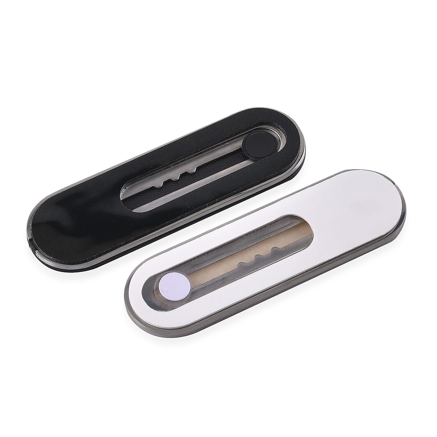 Set of 2 Adjustable Flexible Finger Grip for Mobile - Shining Black - Leopard