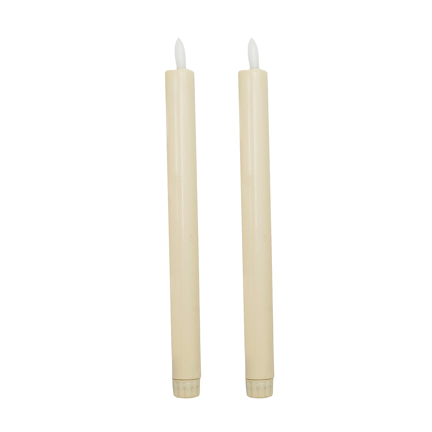 2 Wax Flameless Candles  - Ivory