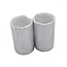  Set of 2 LED Red Glittered Wax Candles
