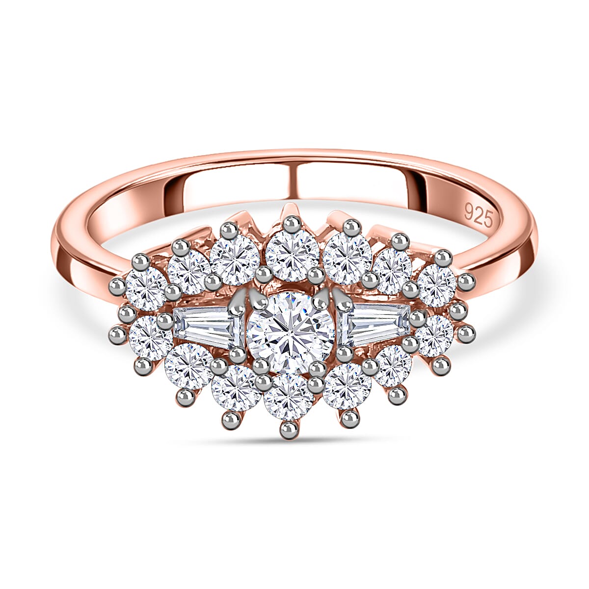 Sterling silver rose gold ring sale