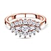 0.77 Ct Moissanite Boat Ring in Sterling Silver