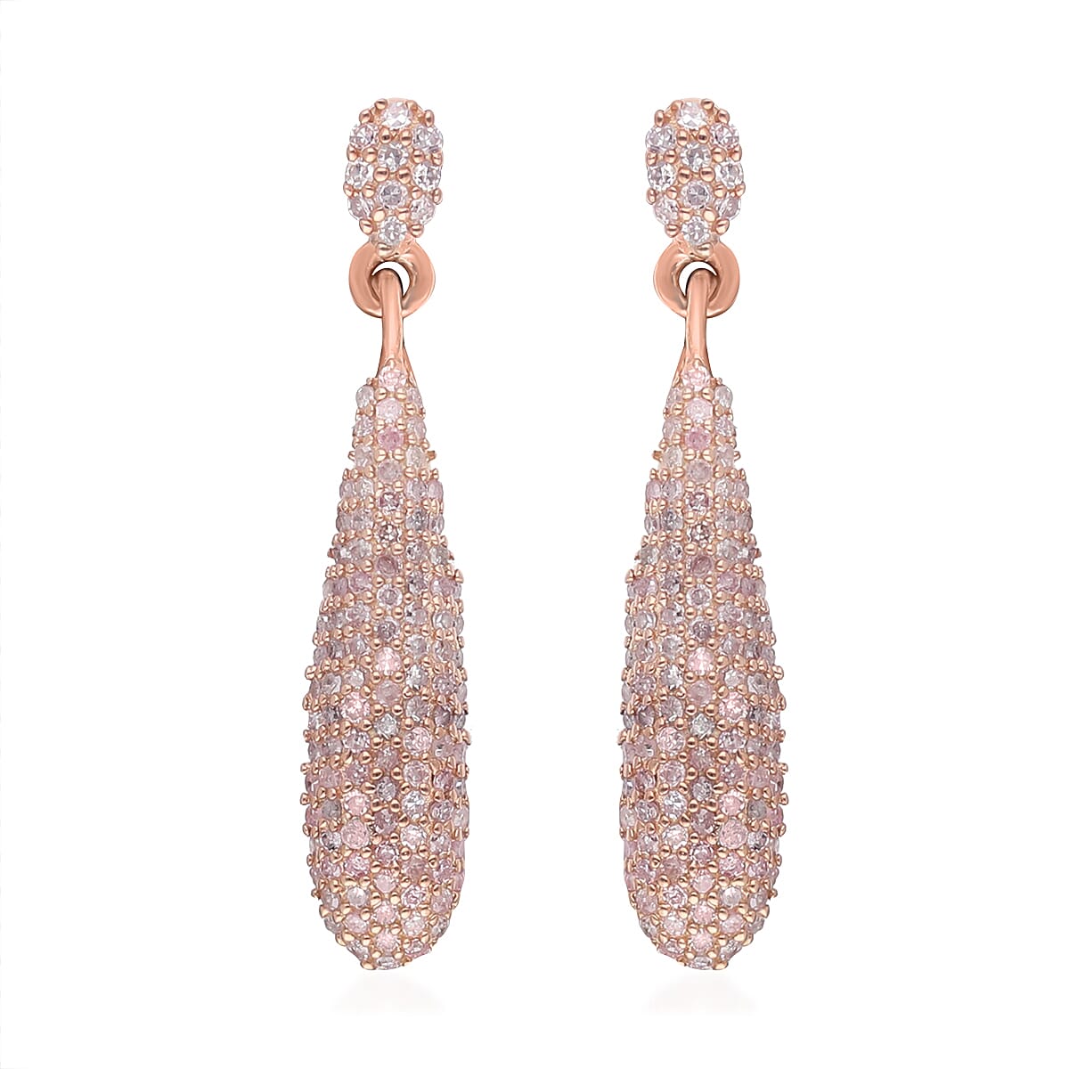 Rose gold deals dangle earrings