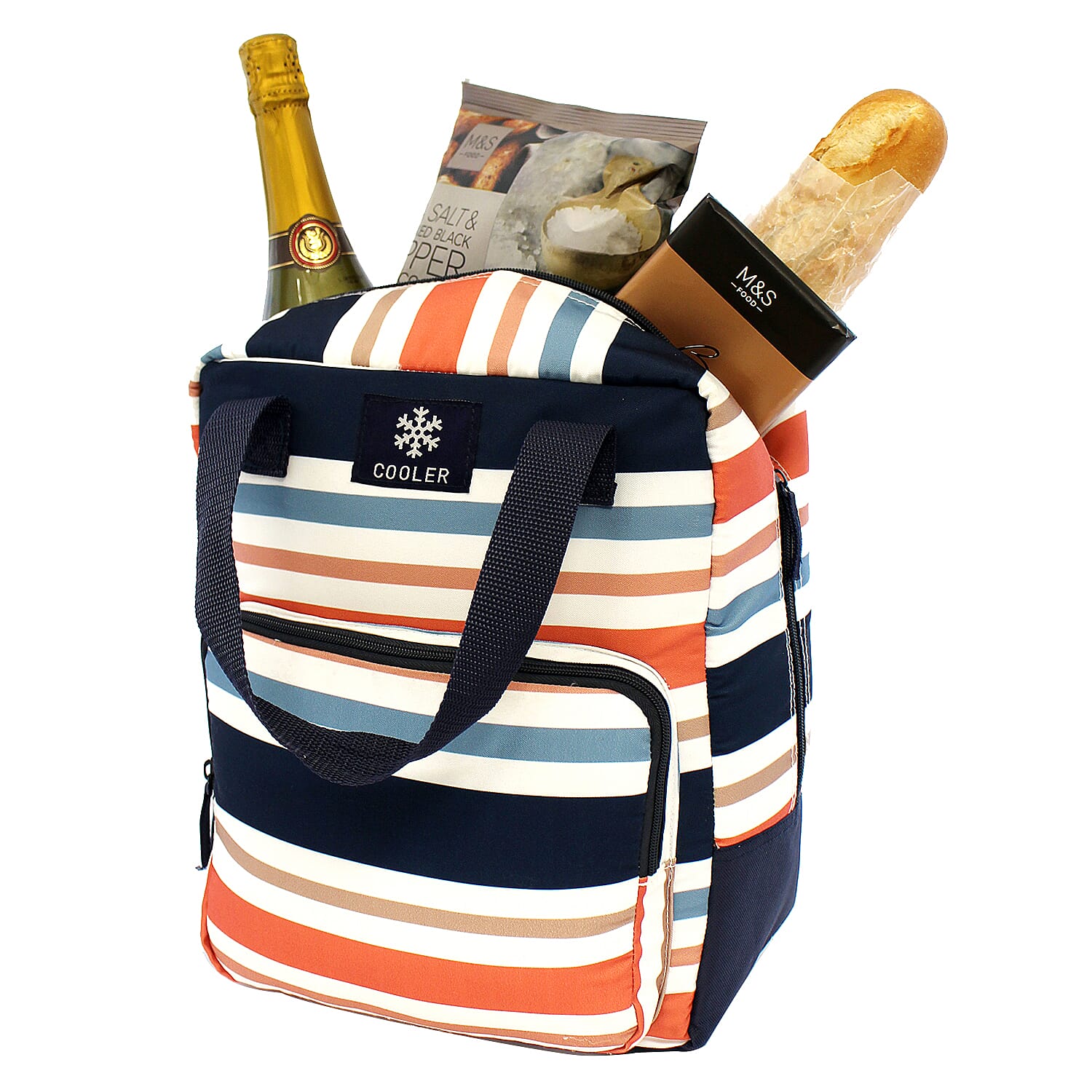 Striped Picnic Cooler Bag ( 20 L) - Multi