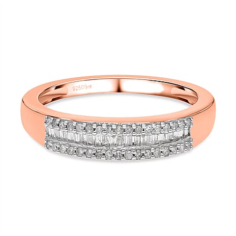 The Ultimate Diamond Band Ring in Rose Gold Vermeil Plated Sterling Silver 0.24 Ct