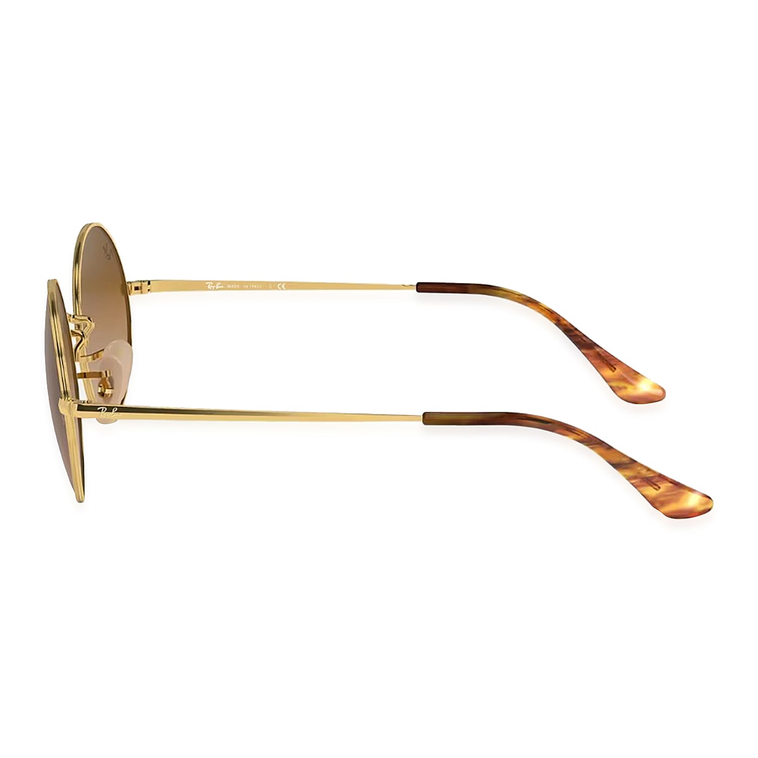 RAY BAN CLOSE OUT - Polarised Unisex Oval Metal Sunglasses - Gold Brown