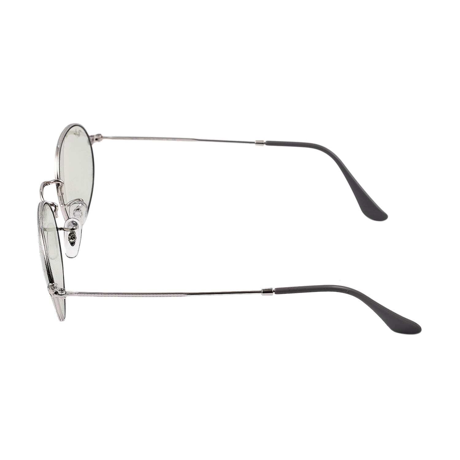 RAY BAN CLOSE OUT - Unisex Oval Metal Sunglasses - Silver Light Green