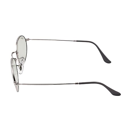 RAY BAN CLOSE OUT - Unisex Oval Metal Sunglasses - Silver Light Green