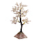 Rose Quartz Handmade Gemstone Tree of Life Table Decor with Orgone Pyramid Base (Size-22x7 Cm) - Purple