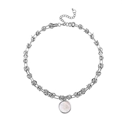 White Shell Pearl Necklace (Size - 20) 0.01 ct 0.010 Ct.