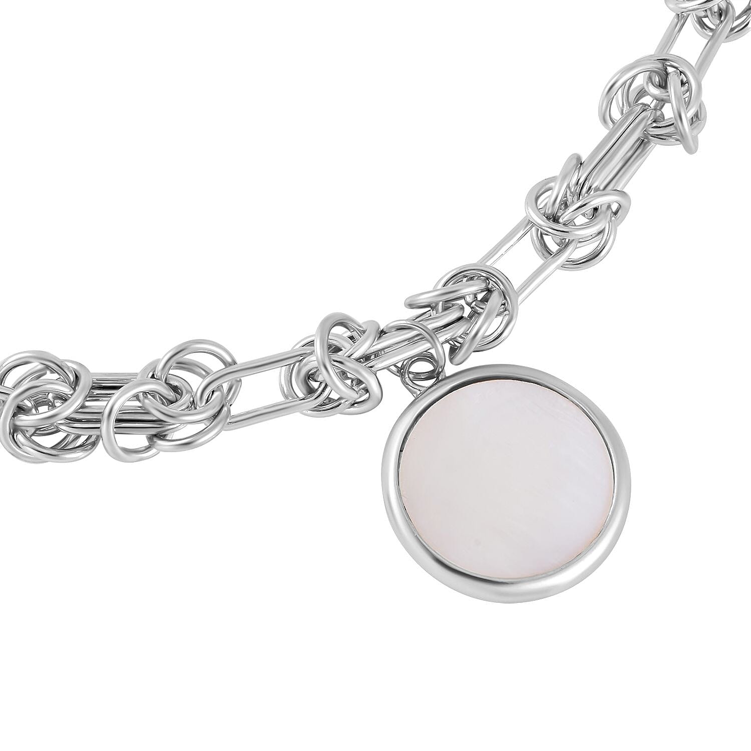 White Shell Pearl NecklaceE (Size - 20) 0.01 ct 0.010 Ct.