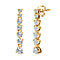 Moissanite Dangling Earring in 18K Vermeil Yellow Gold Plated Sterling Silver