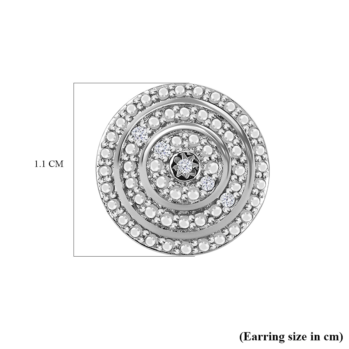 10 Diamond - NY Closeout Diamond Earrings in Rhodium Overlay Sterling Silver