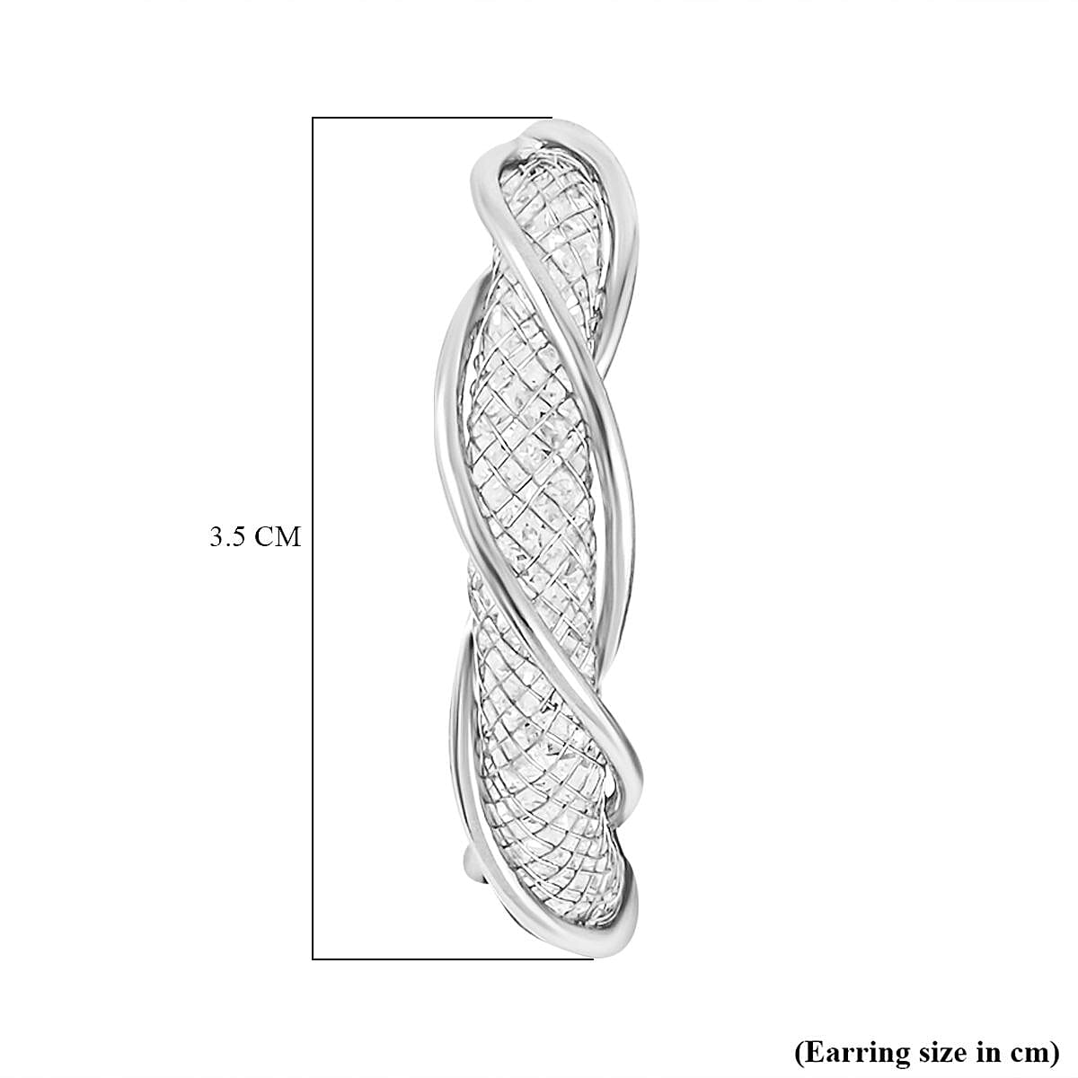 White Crystal Earring Pure White Brass 0.01 ct 0.010 Ct.