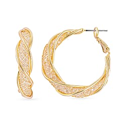 White Crystal Earring Pure White Brass 0.01 ct 0.010 Ct.