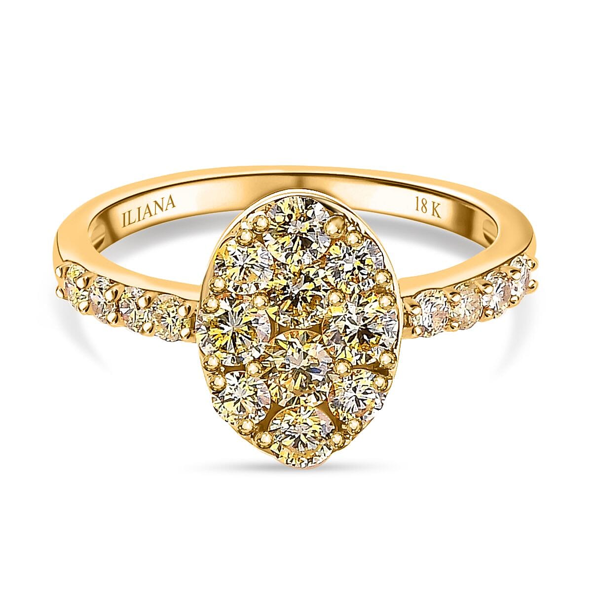 Close Out - 18K Yellow Gold SGL Certified Natural Yellow Diamond (VS-SI) Ring 1.00 Ct