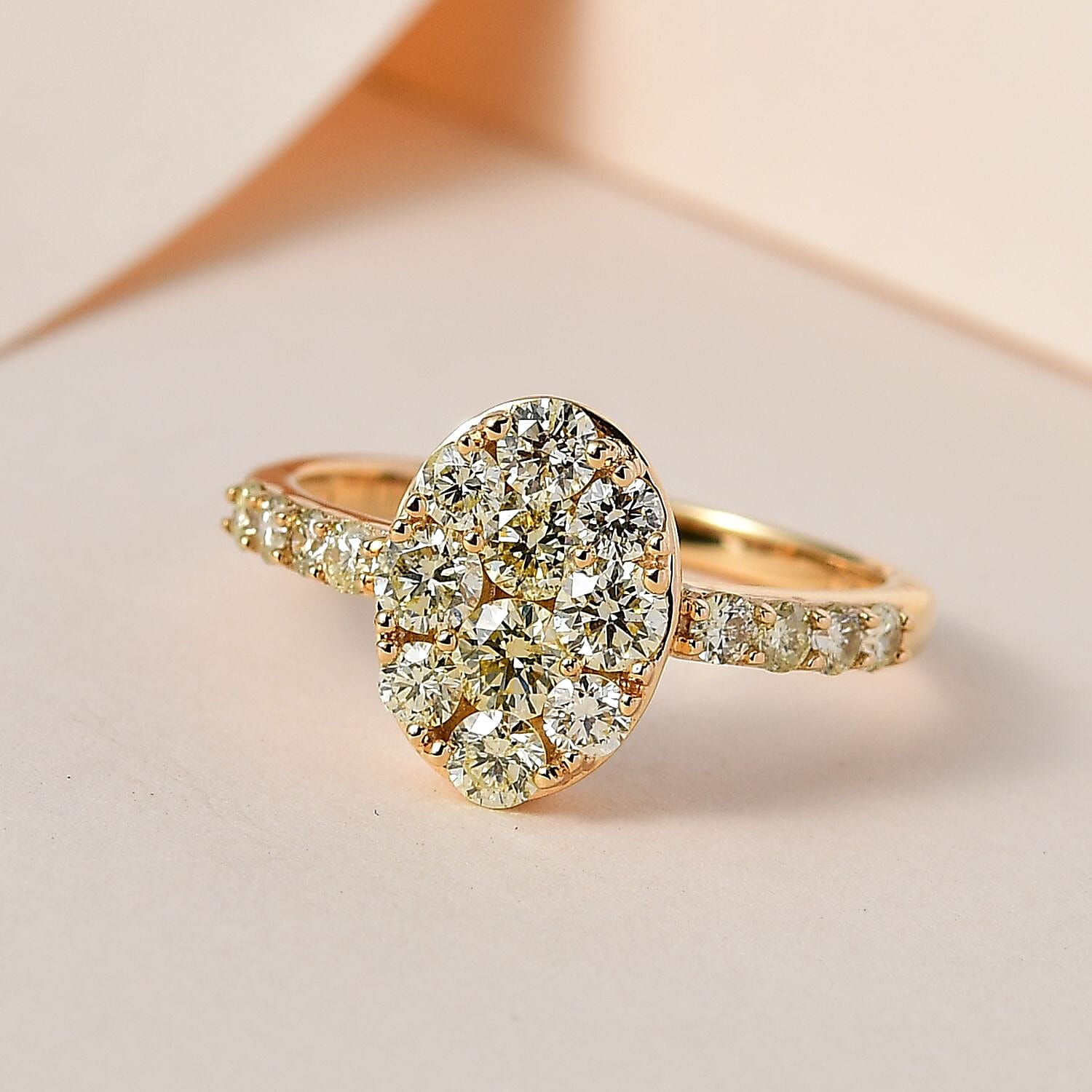 Close Out - 18K Yellow Gold SGL Certified Natural Yellow Diamond (VS-SI) Ring 1.00 Ct