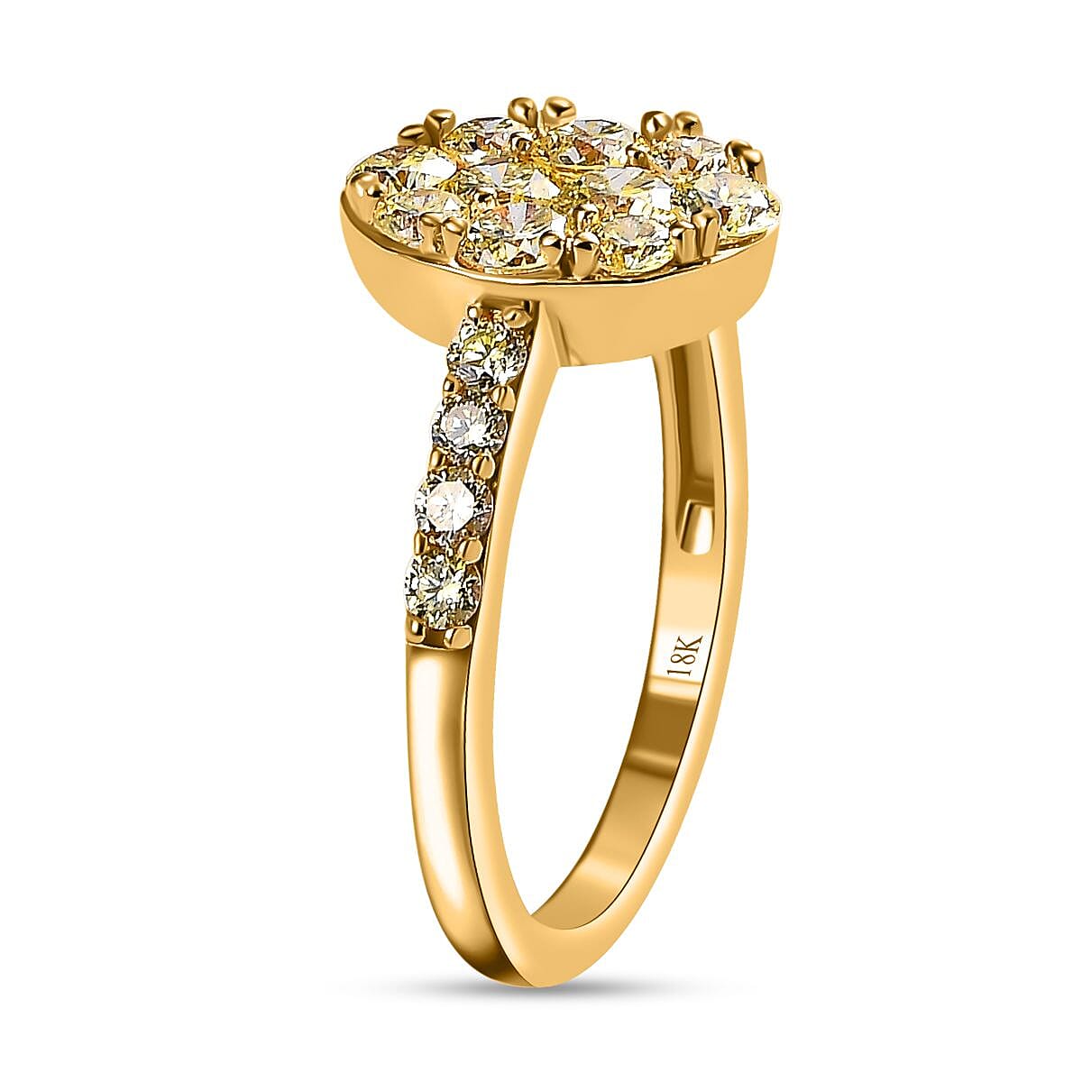 Close Out - 18K Yellow Gold SGL Certified Natural Yellow Diamond (VS-SI) Ring 1.00 Ct