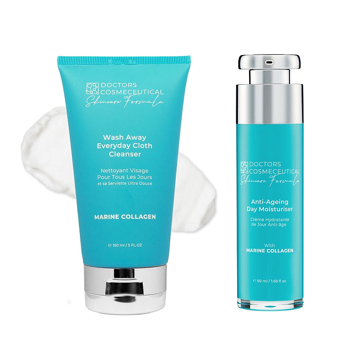 Doctors Formula - Marine Collagen Day Cream 50ml with Wash Away Cleanser 150ml