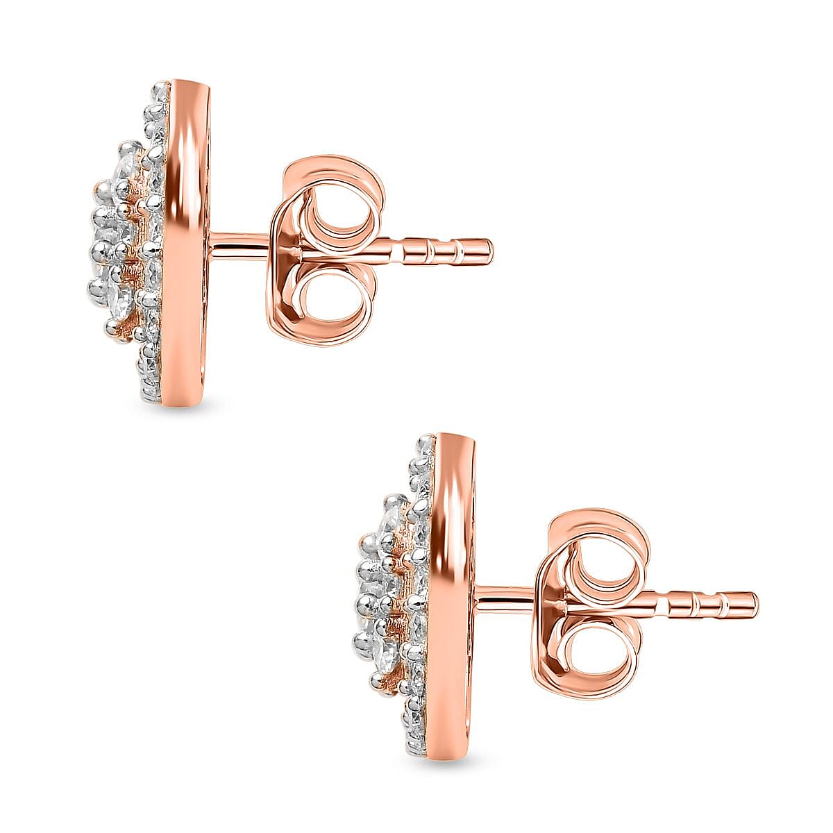 Moissanite Stud Earrings in 18K Yellow Gold Vermeil Plated Sterling Silver 1.40 Ct