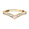 Diamond Wishbone Ring in 9K Gold