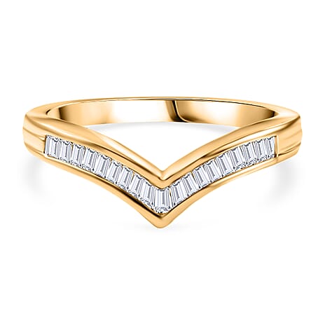 Find Of The Month - 9K Yellow Gold Diamond (G-H) Wishbone Ring 0.20Ct