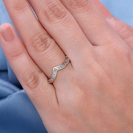 Find Of The Month - 9K Yellow Gold Diamond (G-H) Wishbone Ring 0.20Ct