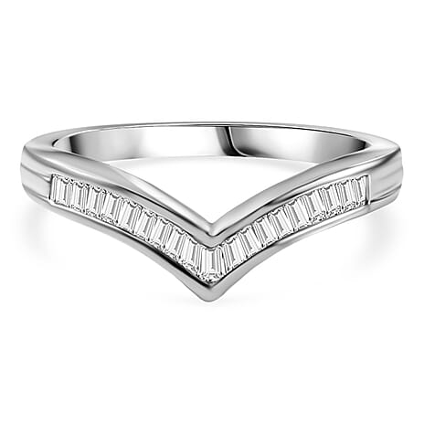 Find Of The Month - 9K White Gold Diamond (G-H) Wishbone Ring 0.20Ct