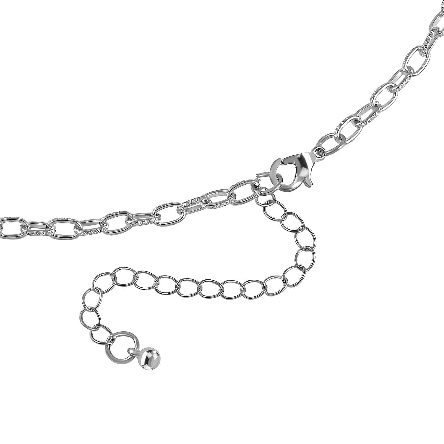 White Crystal NecklaceE (Size - 20) 0.01 ct 0.010 Ct.