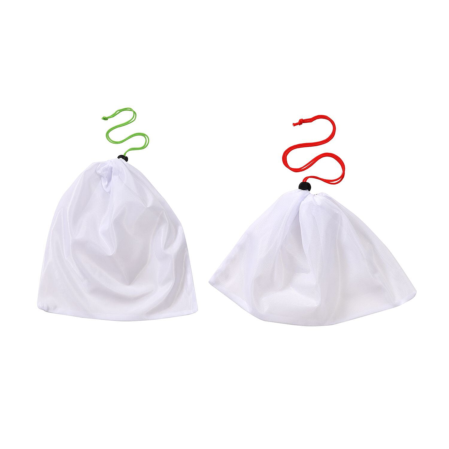 Set of 10 - Fruit Drawstring Eco-Friendly Mesh Bag Capacity - (4x14cm, 6x20cm) - White Set of 10 - Fruit Drawstring Eco-Friendly Mesh Bag Capacity - (4x14cm, 6x20cm) - White
