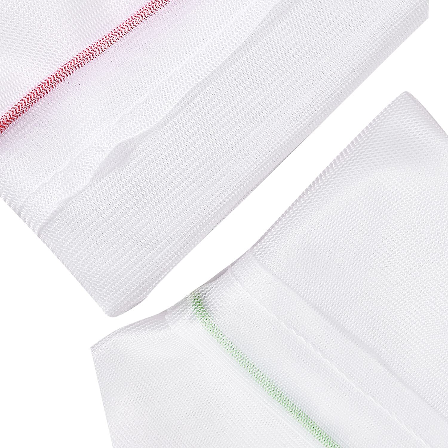 Set of 10 - Fruit Drawstring Eco-Friendly Mesh Bag Capacity - (4x14cm, 6x20cm) - White Set of 10 - Fruit Drawstring Eco-Friendly Mesh Bag Capacity - (4x14cm, 6x20cm) - White