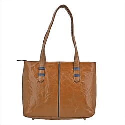 100% Genuine Leather Crocodile Embossed Tote Bag - Green