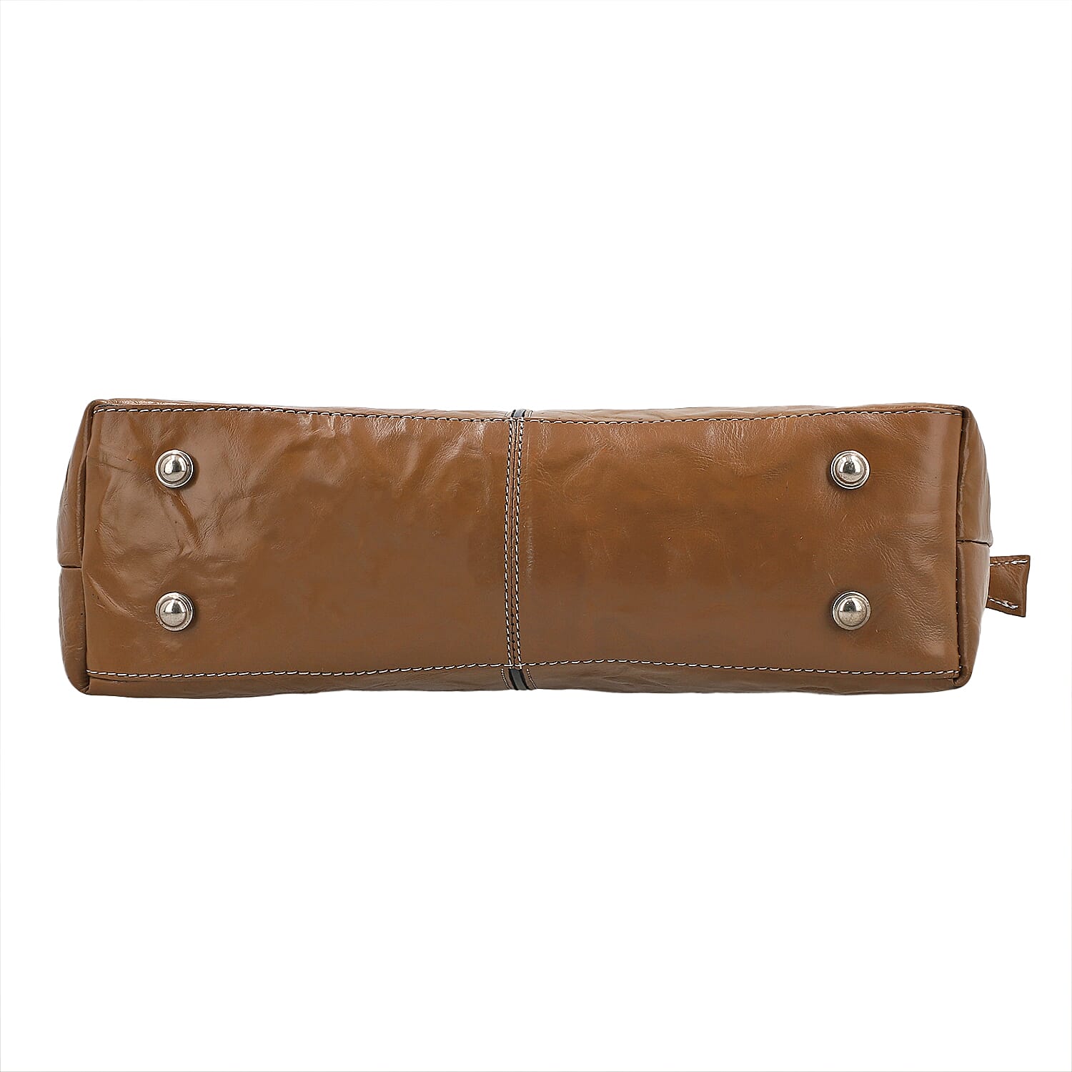 100% Genuine Leather Crocodile Embossed Tote Bag - Sand