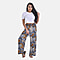 Tamsy Cashew Nut Printed Trousers (One Size, 8-16) - Black 