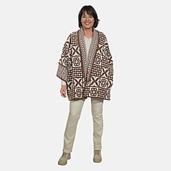 Closeout Deal - Oversized Knit Cardigan - Beige