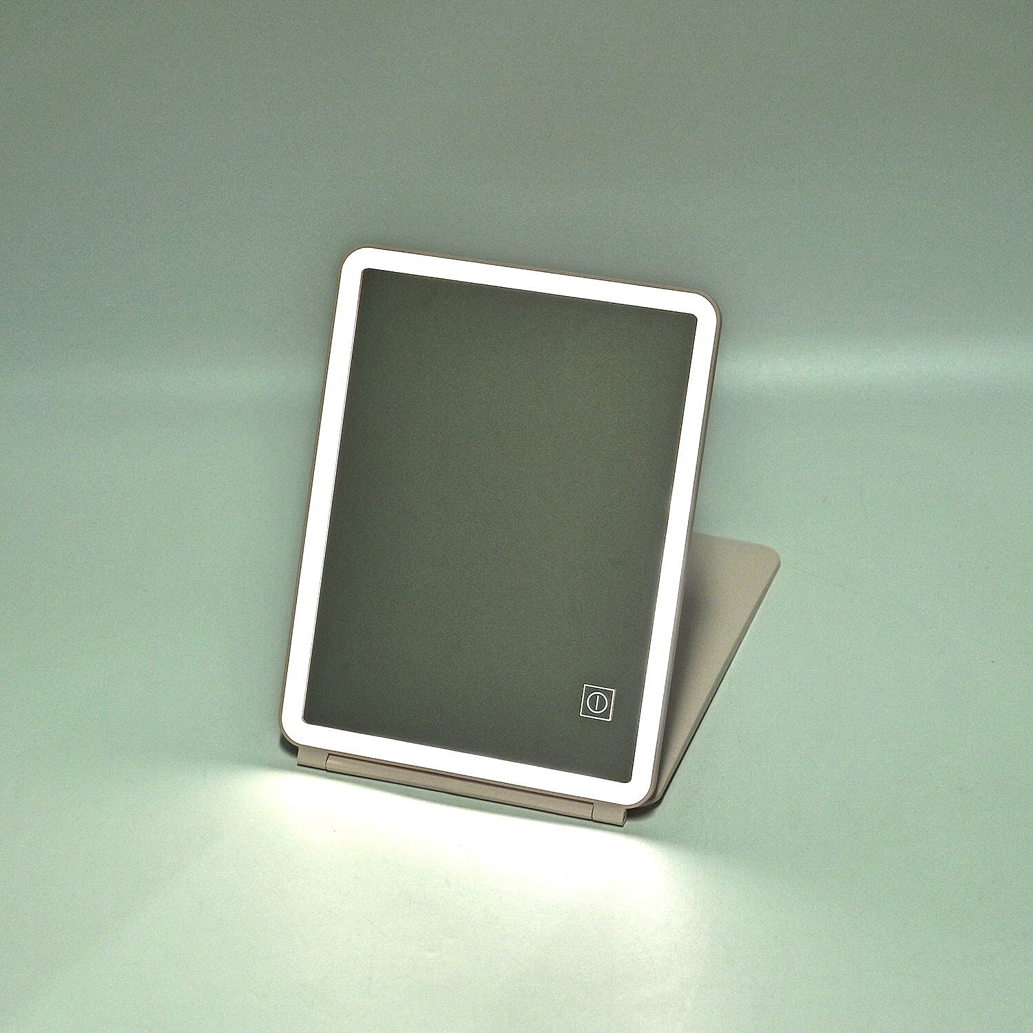 Foldable LED Lighted Makeup Mirror (1200mah Battery) - Pink