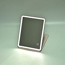 Foldable LED Lighted Makeup Mirror (1200mah Battery) - White (26 cm x 19 cm)