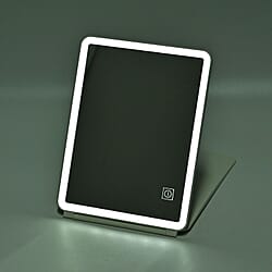 Foldable LED Lighted Makeup Mirror (1200mah Battery) - White (26 cm x 19 cm)