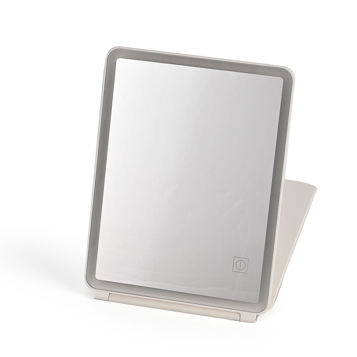 Foldable LED Lighted Makeup Mirror (1200mah Battery) - White (26 cm x 19 cm)