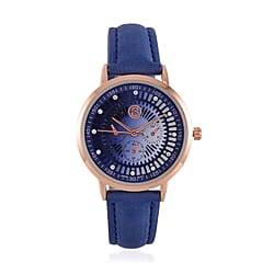 STRADA Japanese Movement Watch Alloy Case, With Literal Dial and PU Strap