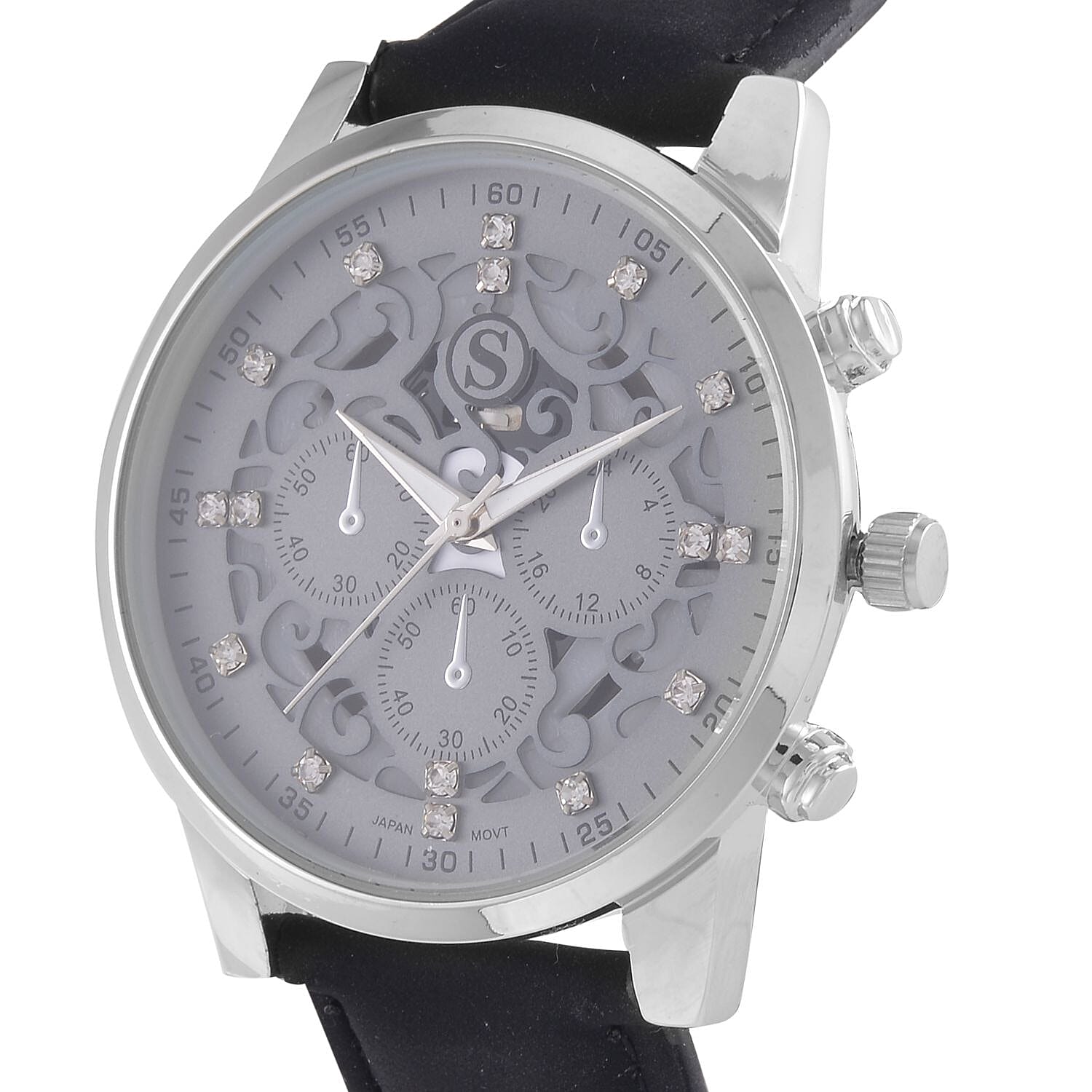 White Crystal Watch Pure - Natural - Leather - Standard