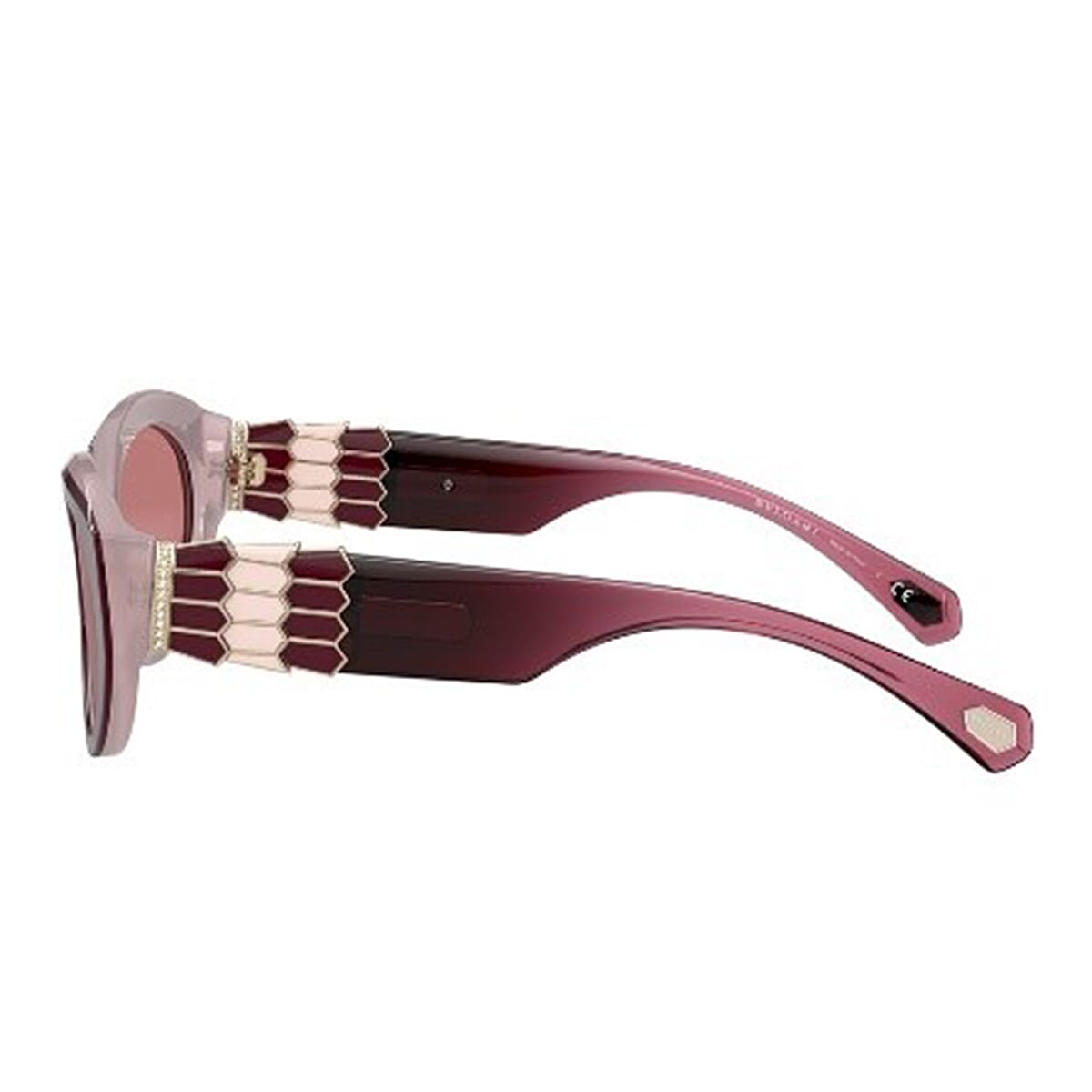 Designer Closeout Buy- BVLGARI  Ladies Sunglasses  Oval  - Red